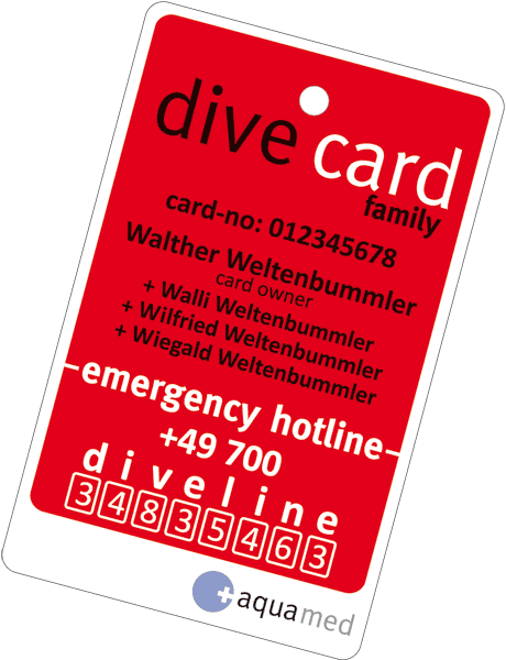 aquamed dive card family