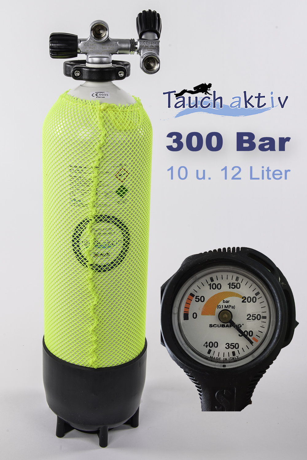 Tauchgerät 10 l und 12 l, 300 bar